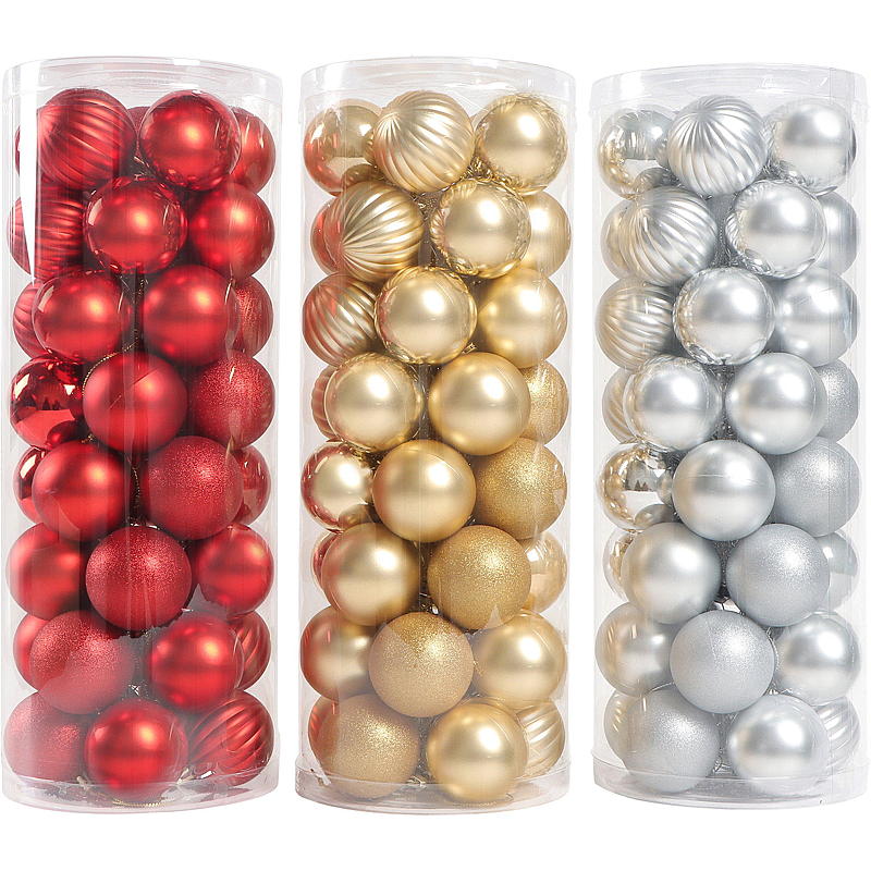 Weihnachtskugeln für Zuhause, 40er-Packung, 5 cm