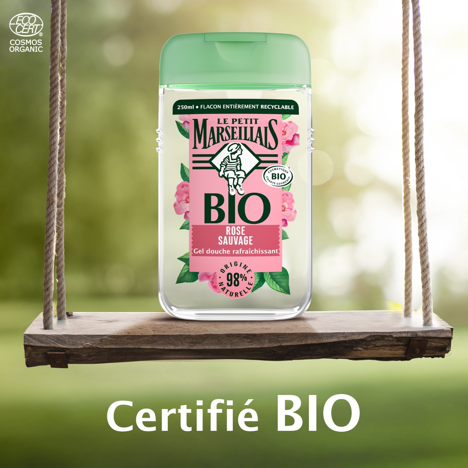 Le Petit Marseillais Gel Douche Bio Hydratant[[,]] au pH neutre[[,]]Rose Sauvage[[,]]