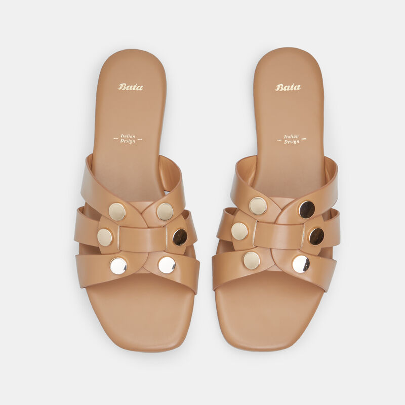 Platt mule för kvinnor