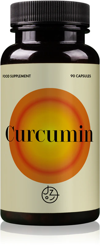 Comemos suplementos alimentares saudáveis de curcumina, um antioxidante natural.