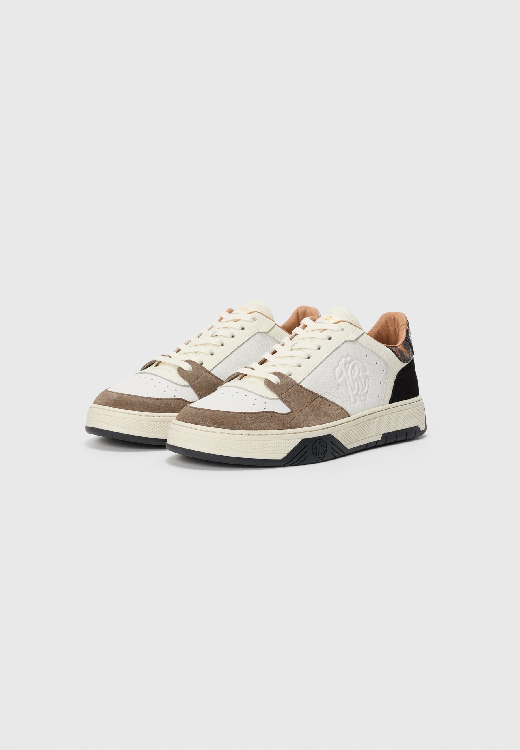 Roberto Cavalli MILANO - Sneakers - tortora/bianco sporco/bianco/marrone chiaro/nero