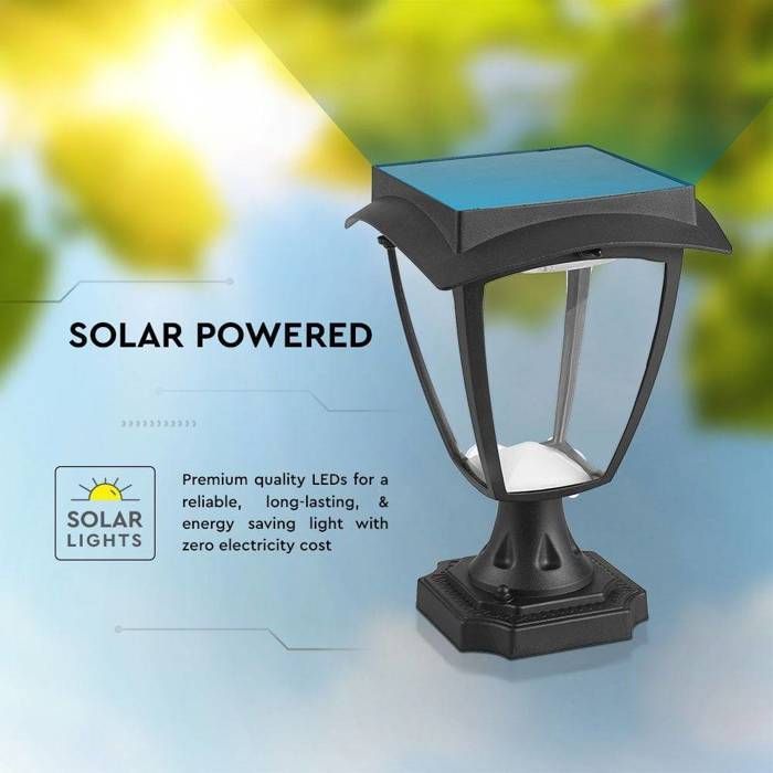 Lampadaire d'extérieur solaire - V-TAC - VT-983 - 2.00 W - Détecteur de mouvement - IP65