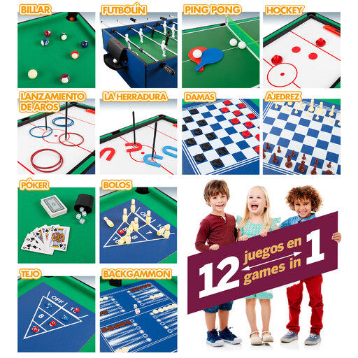 CB Games 12-in-1 Multi-Game Biljarttafel