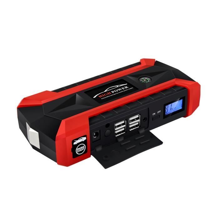 Arrancador de coche TEMPSA de 89800 mAh, cargador de batería de emergencia para coche, 4 puertos USB, enchufe europeo.