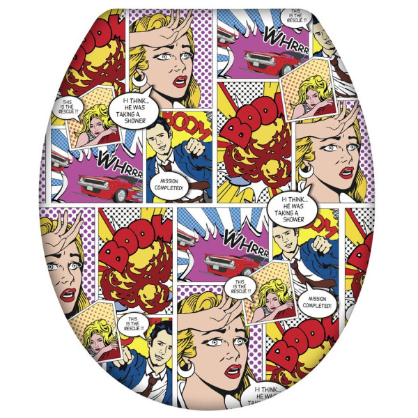 Deska sedesowa Pop-Art - Duroplast, wolnoopadająca, WENKO