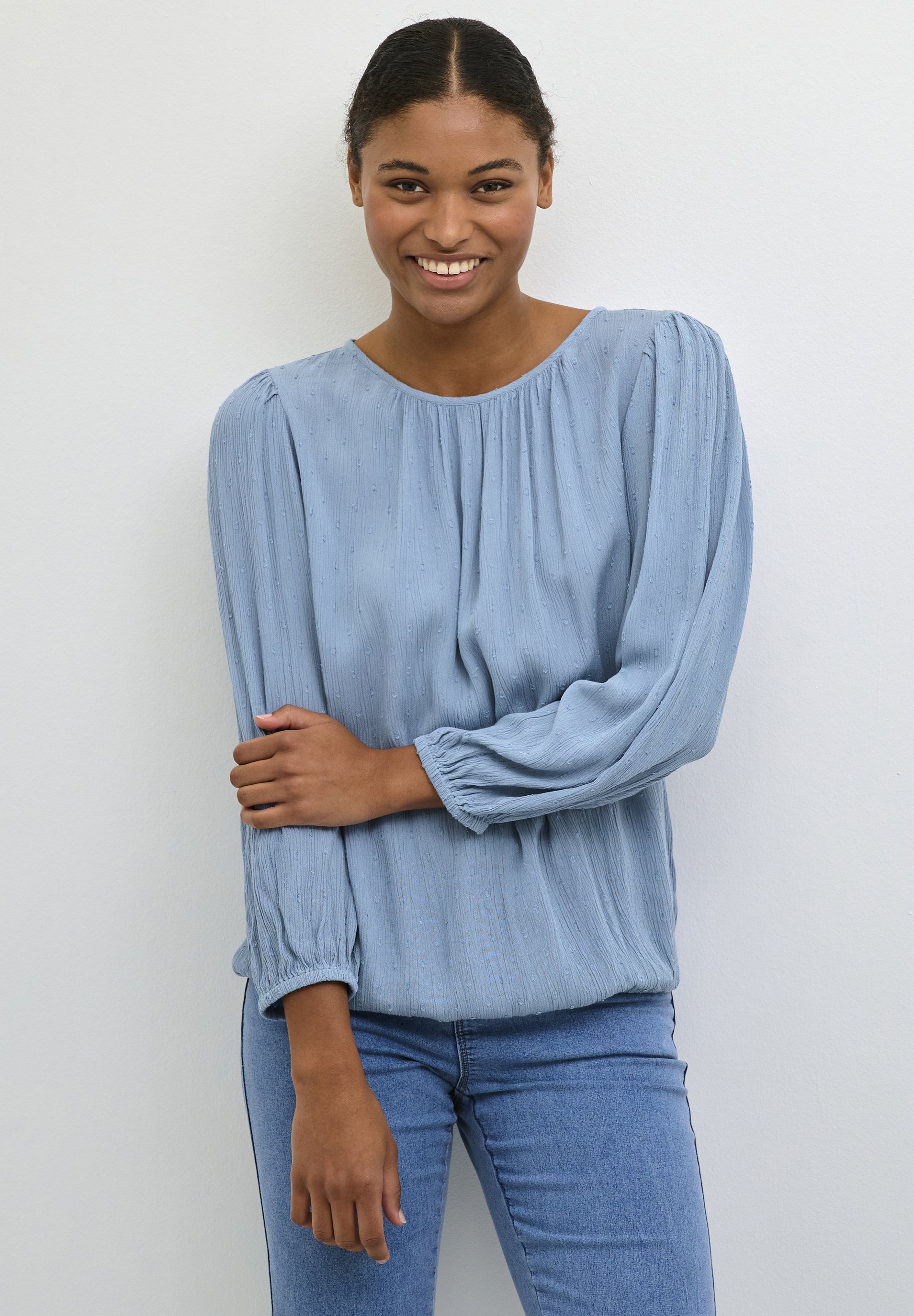 Kaffe WILMA – Bluse – verblasster Denim