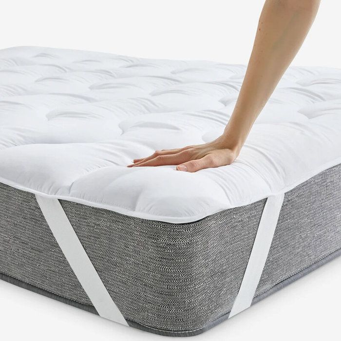 Coprimaterasso ipoallergenico in microfibra - PIKOLIN HOME - 90x190 cm - Traspirante - Bianco - Lavabile in lavatrice