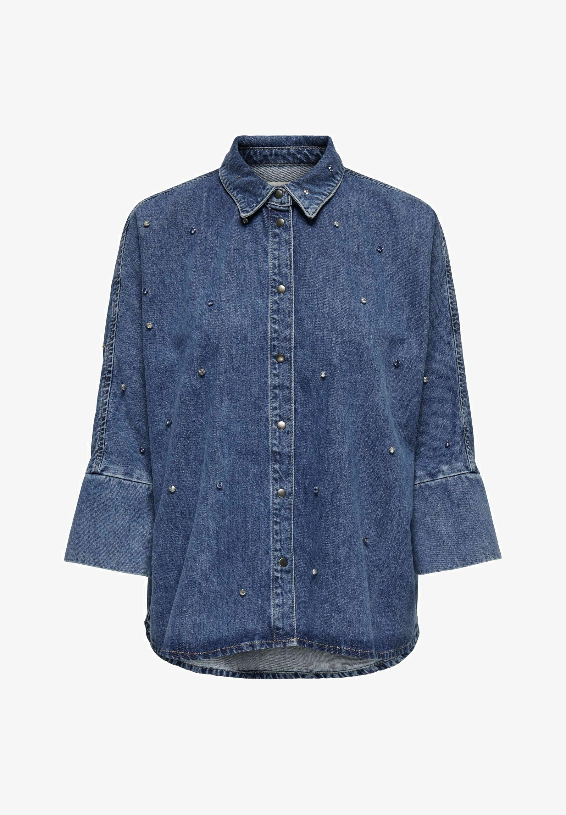 Bluză ONLY cu nasturi - denim albastru mediu