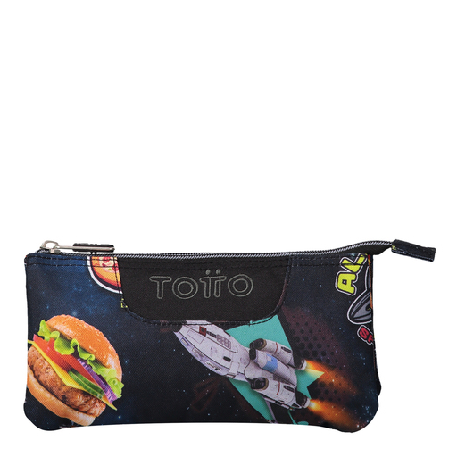  Školský peračník Totto s 3 priehradkami, potlačou galaxie a tabuľou