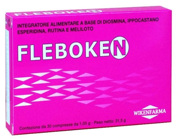 Fleboken Nahrungsergänzungsmittel, 30 Tabletten zur Unterstützung der Venenfunktion