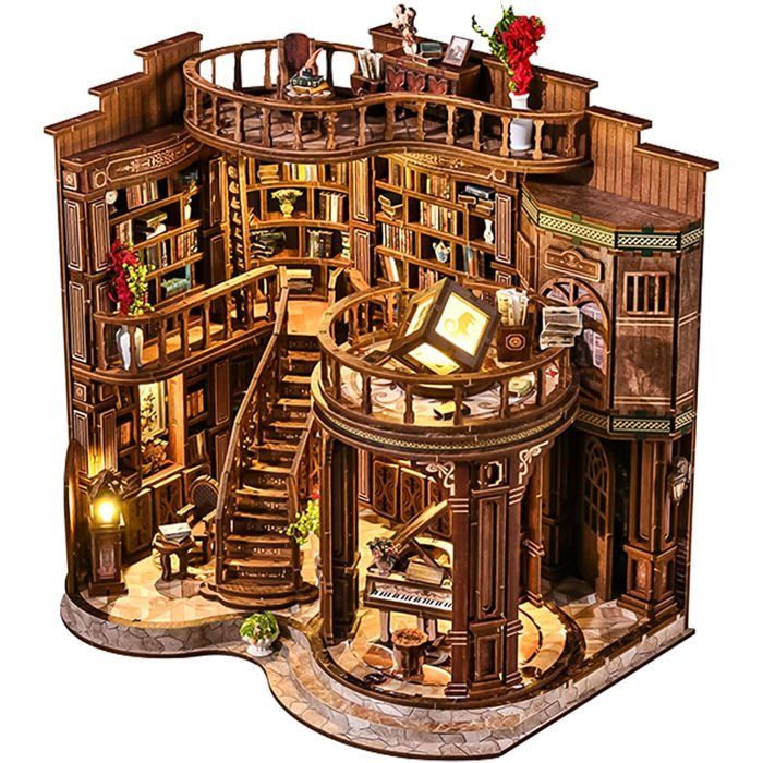 Miniatuur poppenhuis, doe-het-zelf miniatuurhuis bouwpakket, minihuismodel op schaal 1:24, ideaal cadeau voor