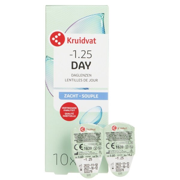 „Kruidvat Opticare“ – 1,25 minkšti dieniniai lęšiai<br>Medicinos prietaisas – 10 vnt.