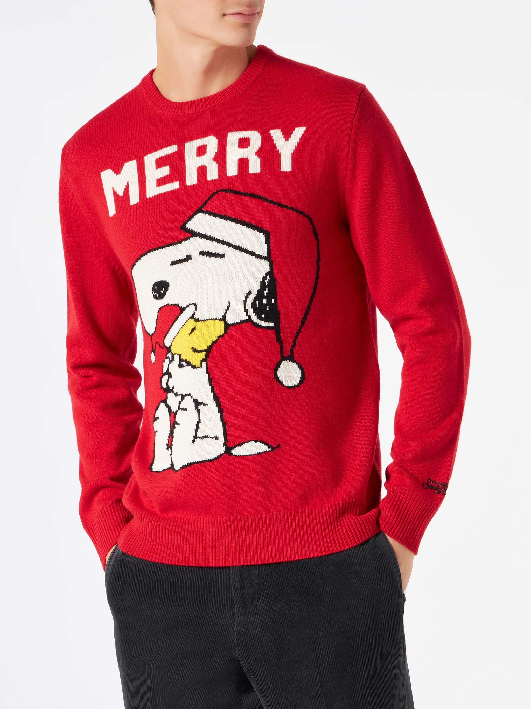 Maglione rosso da uomo con stampa Snoopy | SNOOPY - EDIZIONE SPECIALE