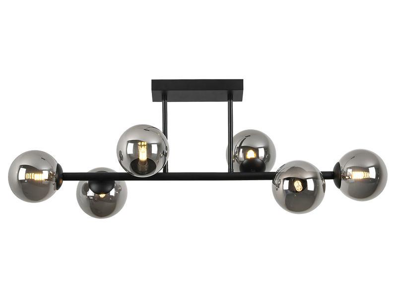 Lampa sufitowa Modern Living Lisib 6-punktowa metalowa czarna