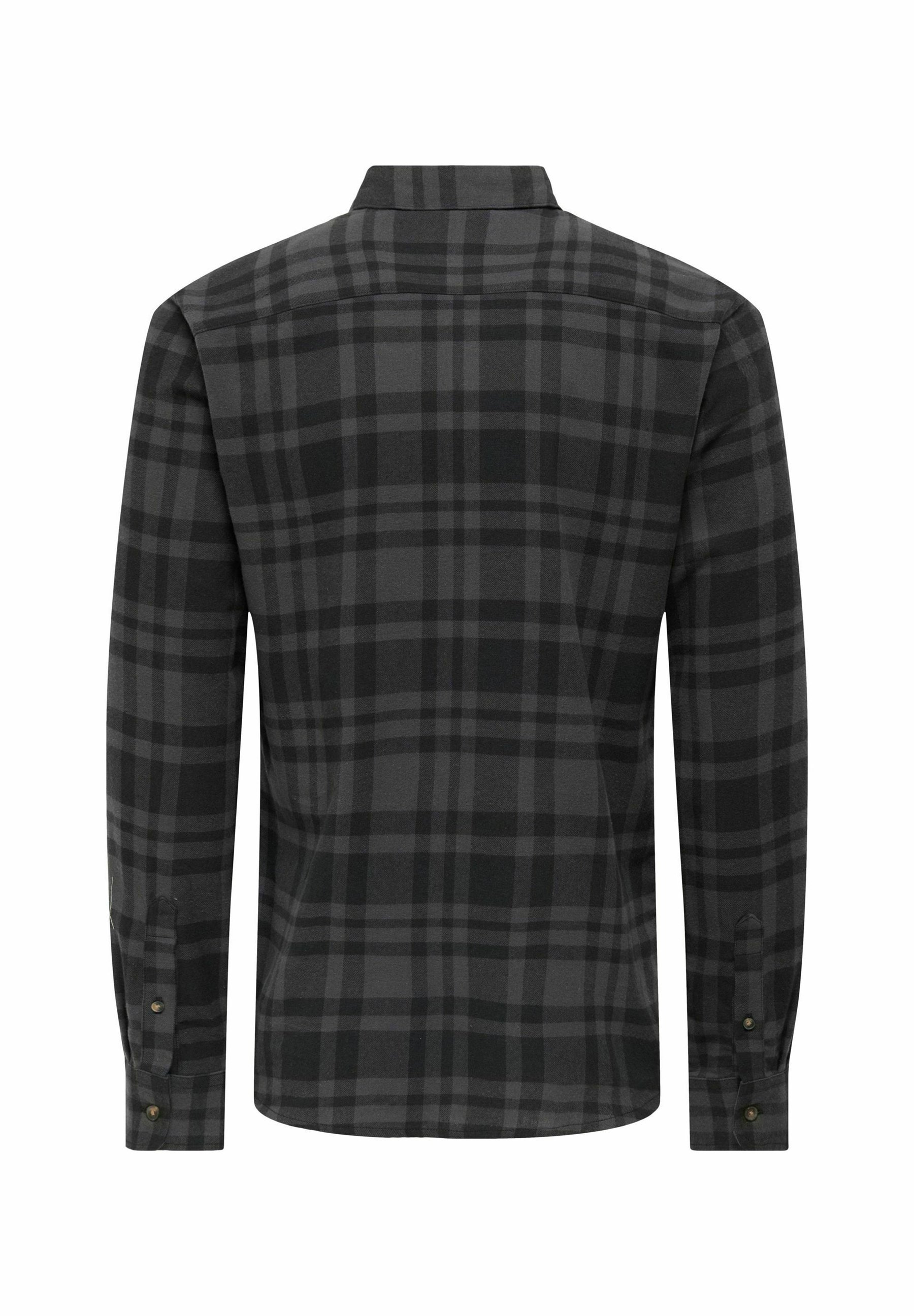 Chemise à carreaux Only & Sons ONSGUDMUND - Noir de jais