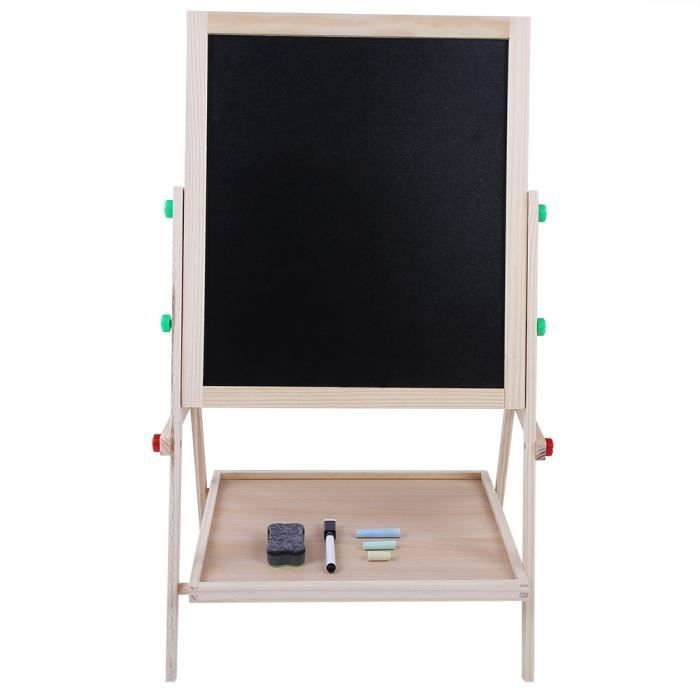 Tableau à dessin double face pour enfant - MXZZAND - Couleur bois originale - Bois - 50*37*5 cm