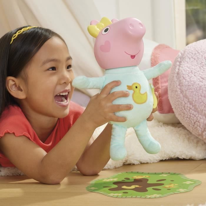 Peppa Pig Big Hugs Evie, interactieve pop met accessoires, geschikt voor kinderen vanaf 3 jaar.