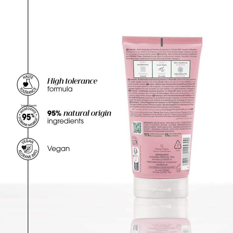 Klorane Peony умирујући регенератор за осетљиву косу и кожу главе