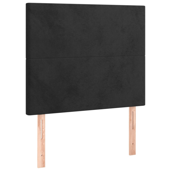 Wezgłowie Czarny 90 cm Aksamit Wysoki vidaXL