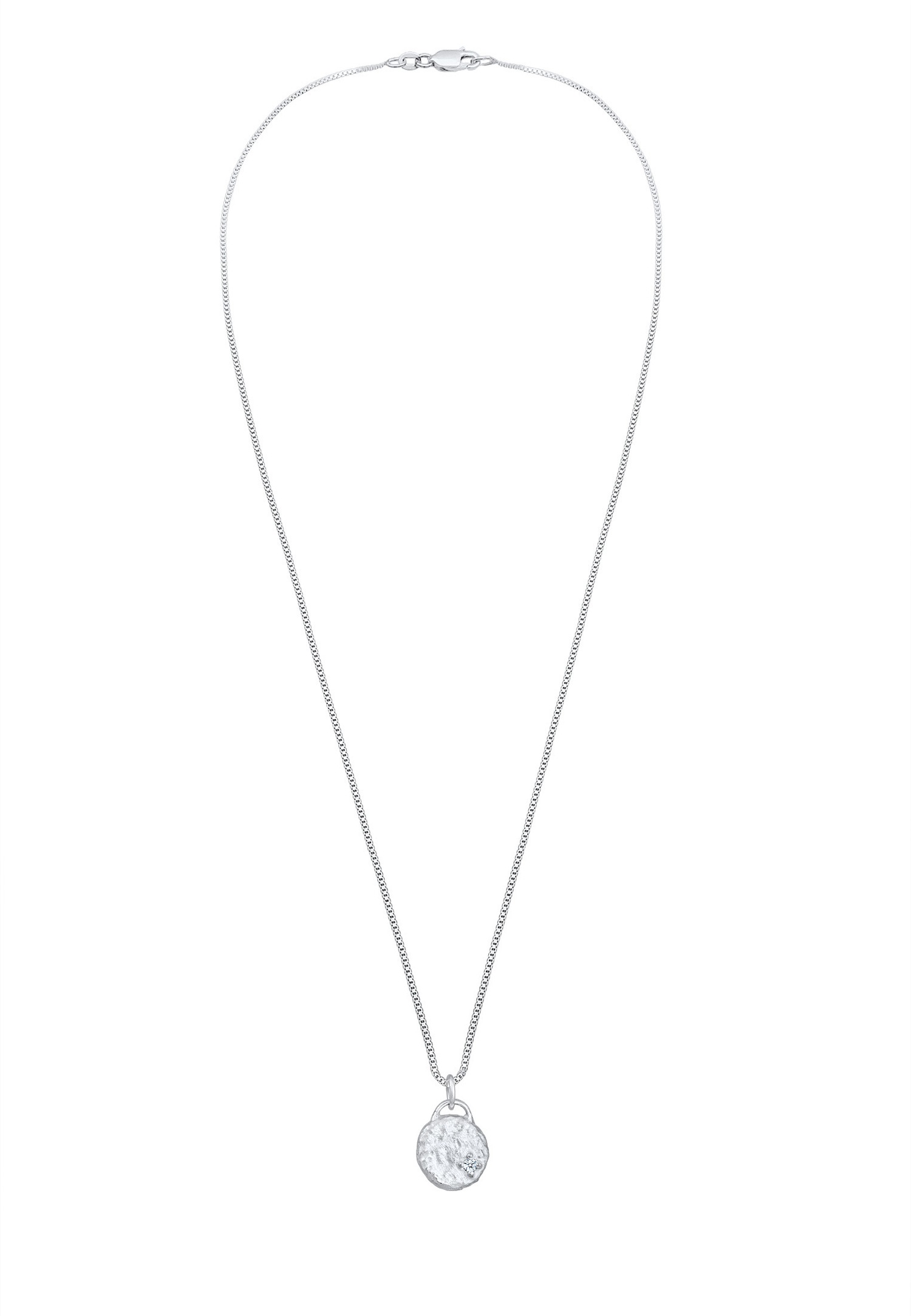 Elli DIAMONDS Femmes Pendentif Plaque vintage avec diamant (0.03 ct) en argent sterling 925