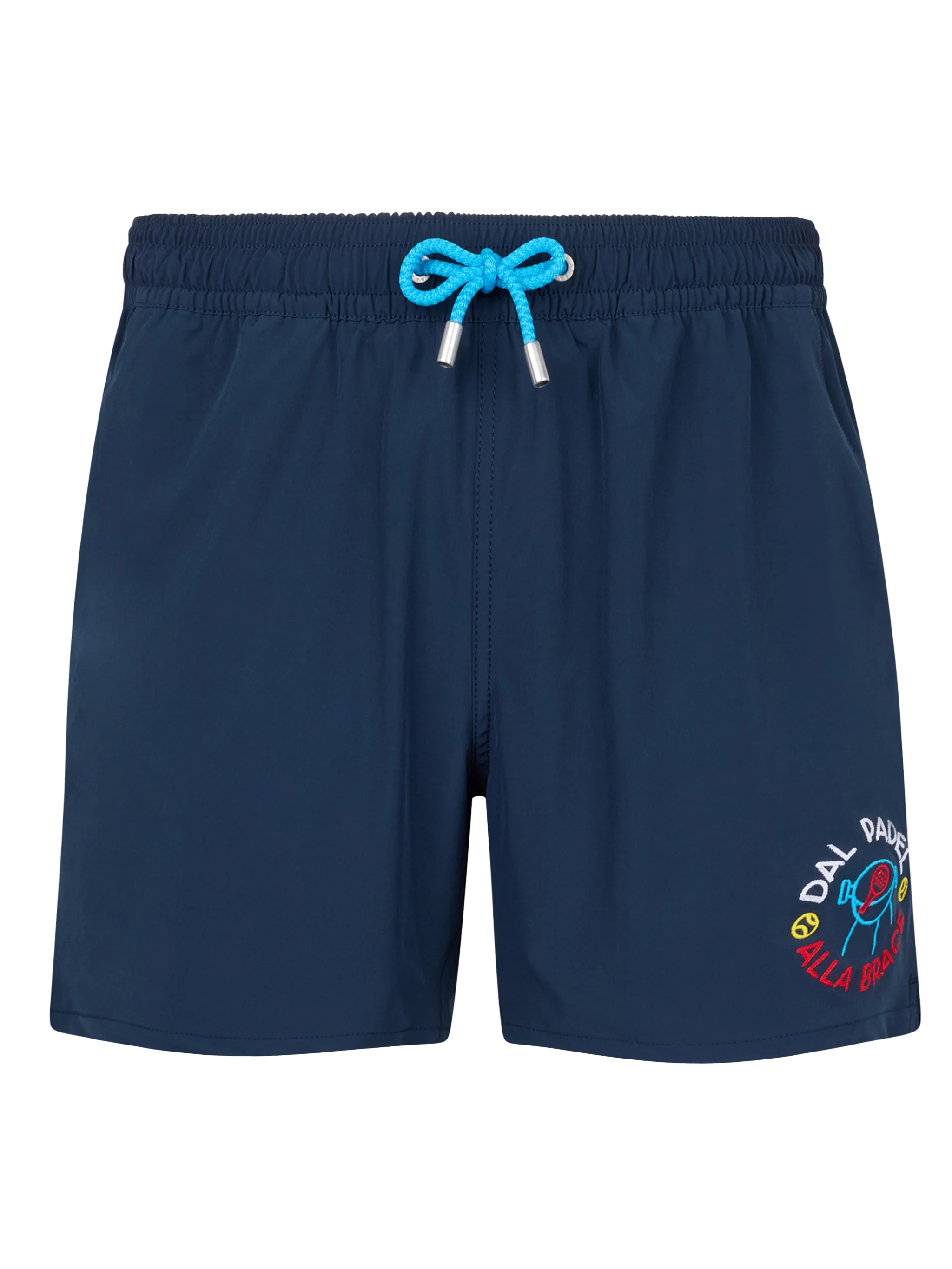 Klassiek, elastisch en comfortabel badpak met 'From Padel to Brace'-borduurwerk.