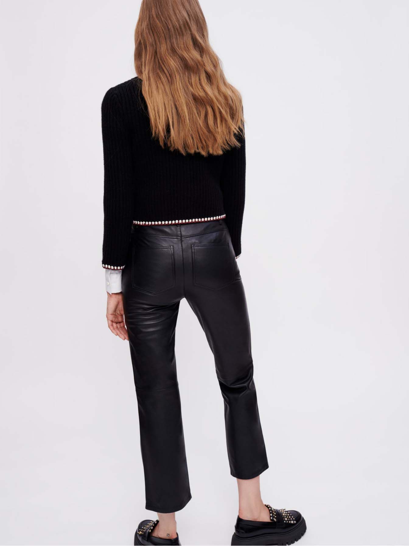 Pantaloni din piele - Negri