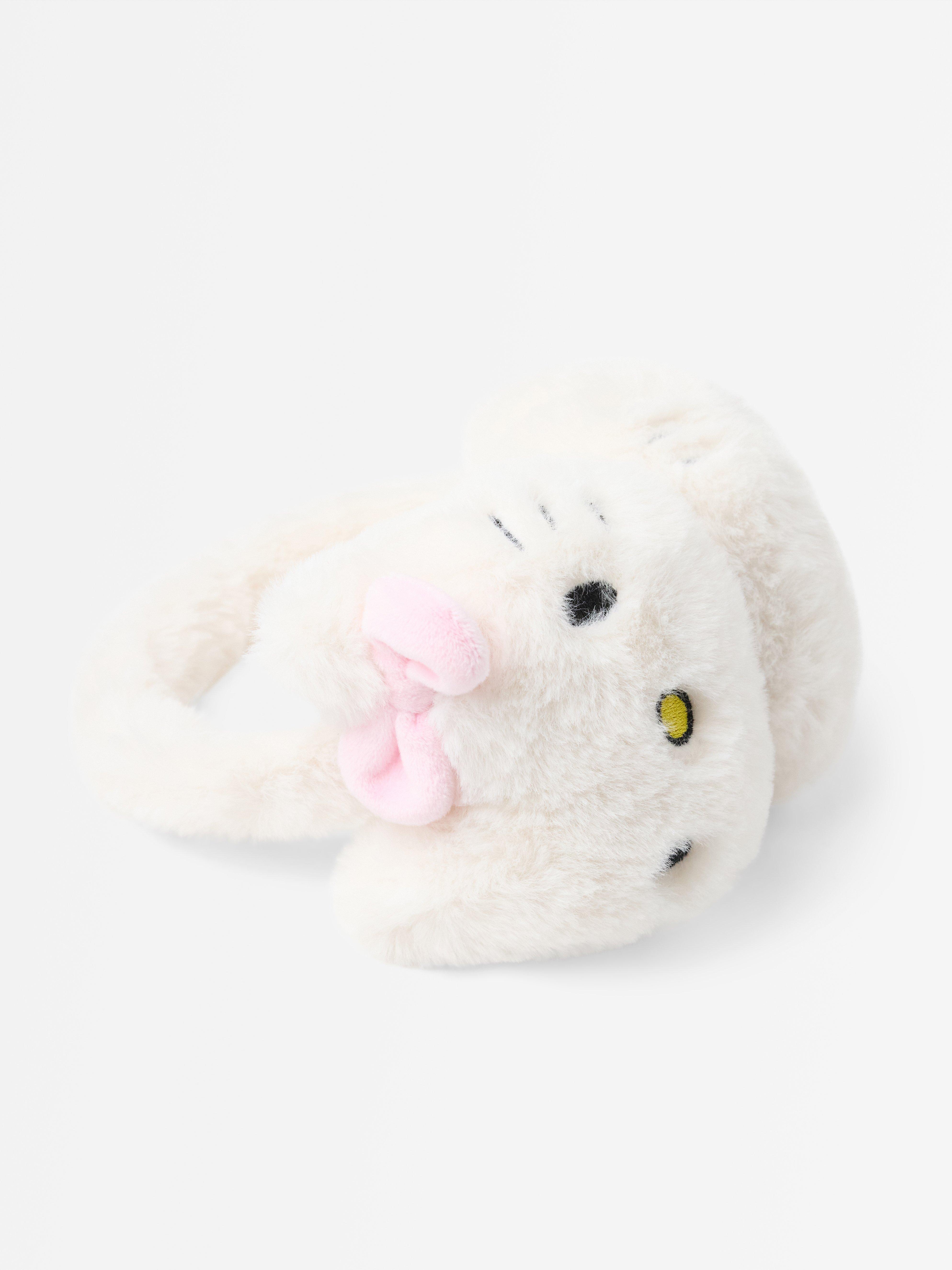 Hello Kitty štitnici za uši, svijetlo prašnjavo bijela