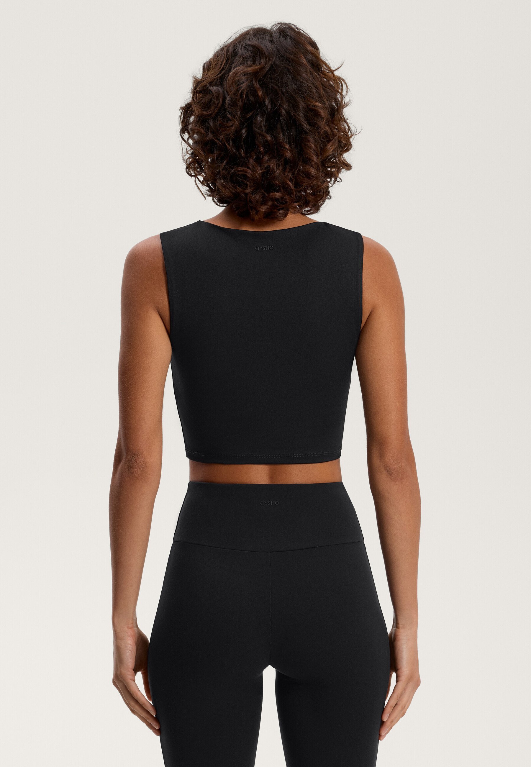 OYSHO ASYMMETRICAL TWIST COMFORTLUX - Top - czarny