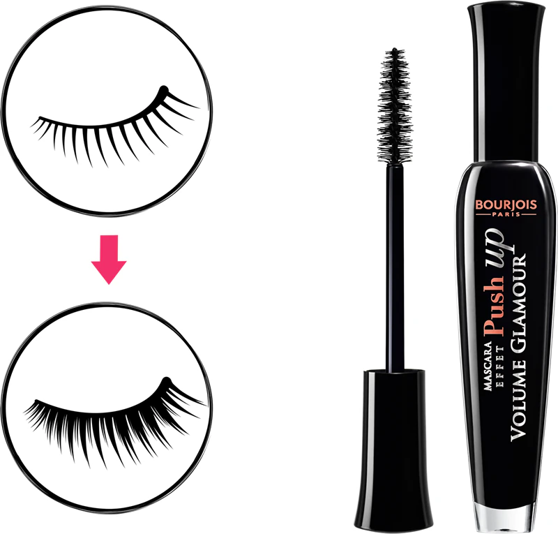 Máscara para cílios Bourjois Volume Glamour que curva e dá volume aos cílios.