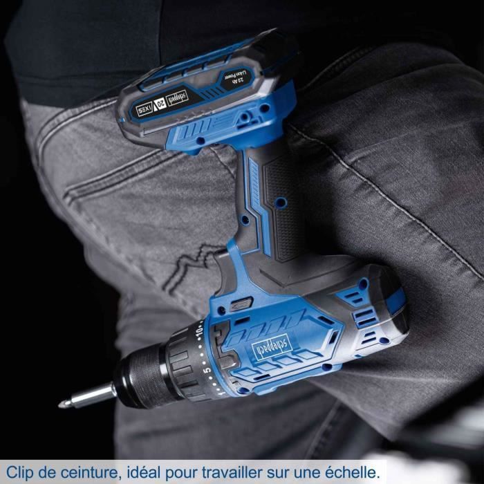 C-DTB74/2-X Cordless Drill Driver Kit - 50Nm, 13mm Chuck + 74 Accessories - SCHEPPACH 20V IXES + 2 x 2Ah Batteries + Charger