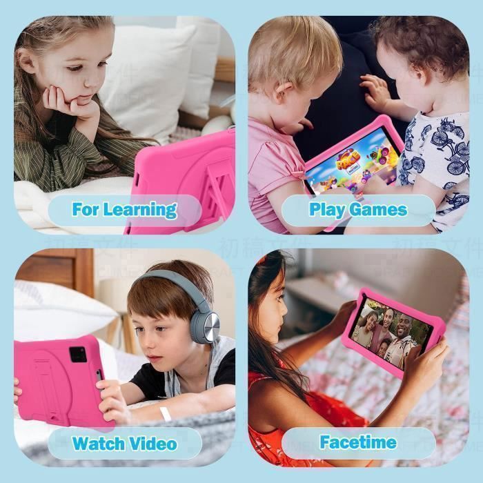 SUMTAB 7-inch Kids Tablet Android 11 8GB RAM 64GB ROM Pink