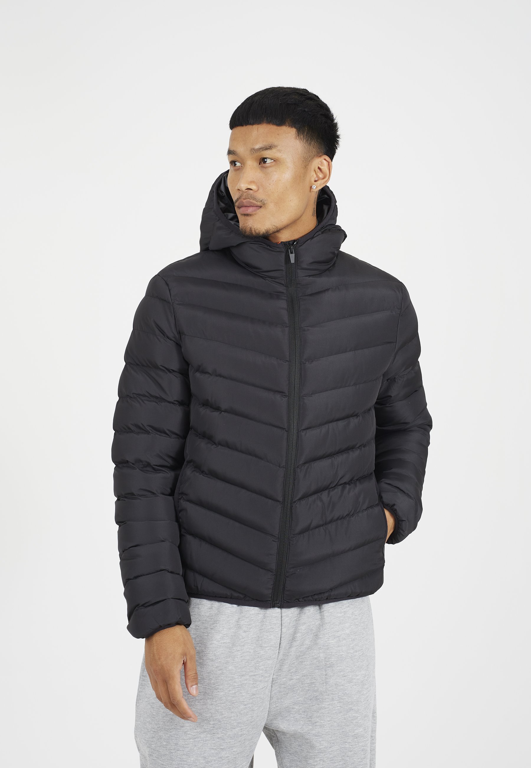 Brave Soul GRANTPLAIN TRANSITIONAL JACKET SLIM FIT - Winterjas - zwart