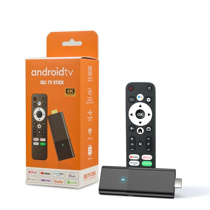 4K TV Box, Android 10 Smart TV Stick - S02 - 2G + 16G WiFi 2.4G & 5G Media Player - A4
