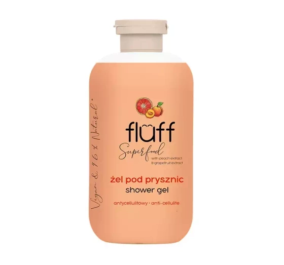 Fluff Superfood antycellulitowy żel pod prysznic Brzoskwinia i Grejpfrut 500 ml