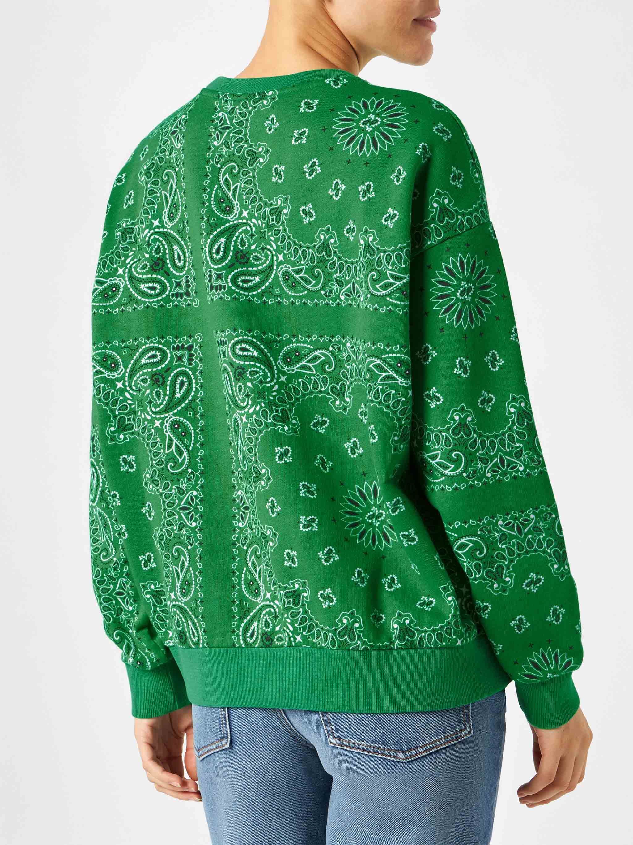 Dames sweatshirt met bandana-print