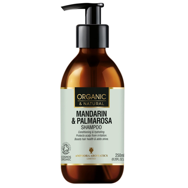 Champú orgánico de mandarina y palmarosa Amphora Aromatics 250 ml