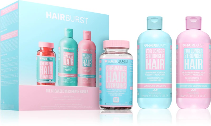 Hairburst поклон сет за жвакање косе за раст косе