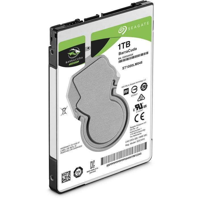 SEAGATE - Sisäinen kiintolevy - BarraCuda - 1 TB - 5400 RPM - 2,5
