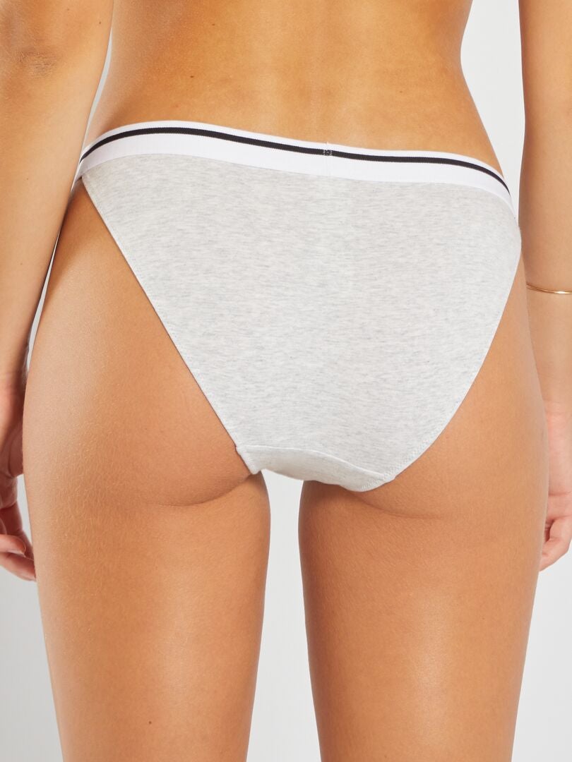 Conjunto de 3 cuecas de algodão - CINZA