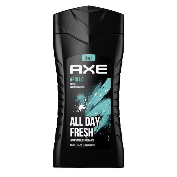Axe Apollo 3-v-1 gel za prhanje<br>250ml