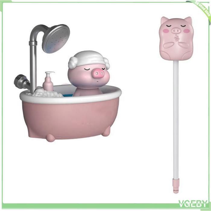 Jouet de bain - FAFEICY - Cochon - Arrosage doux - Tuyau flexible - Rose