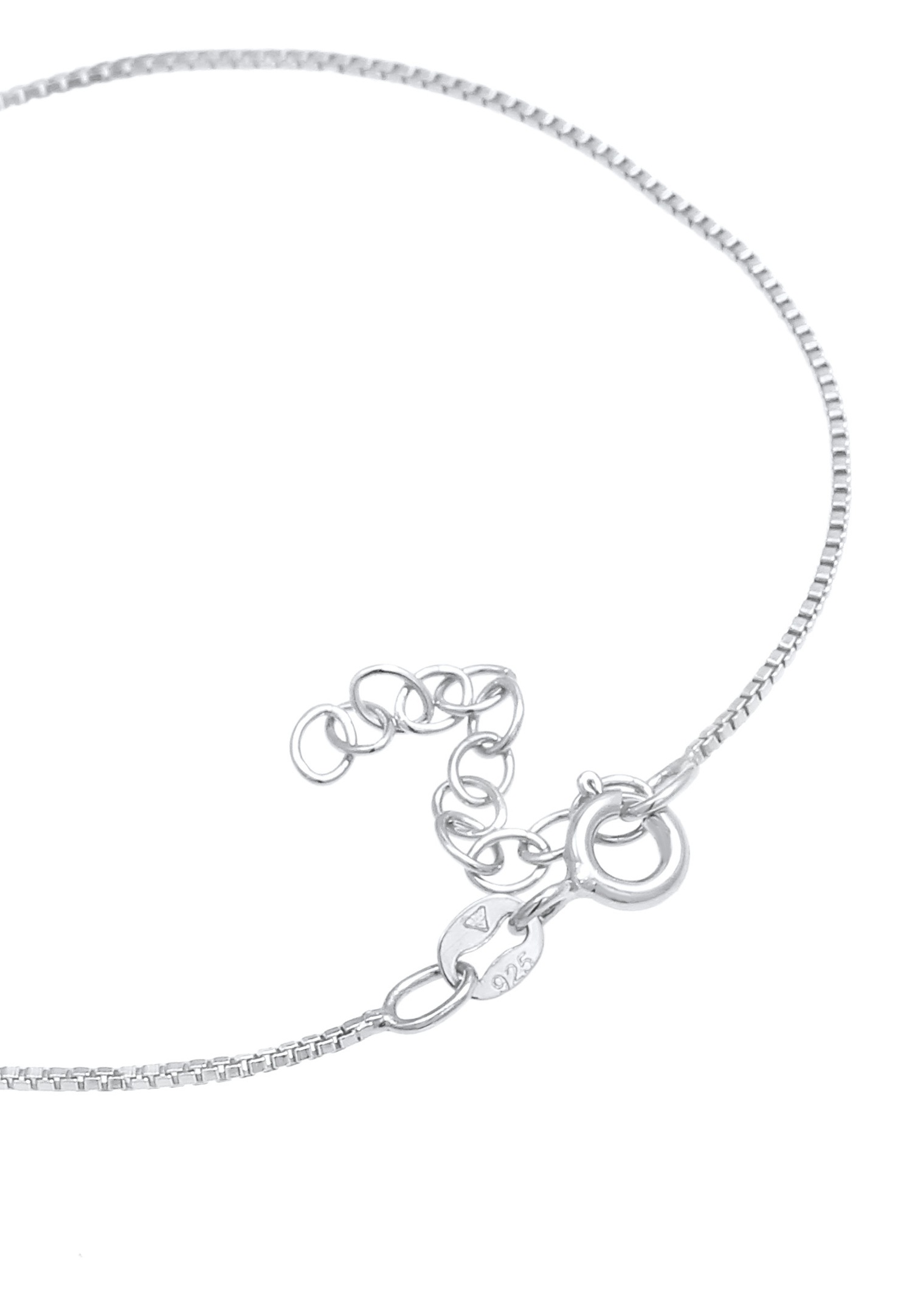 Elli Collier vénitien pour dames Liens rectangulaires de base ajustables en argent 925 Sterling