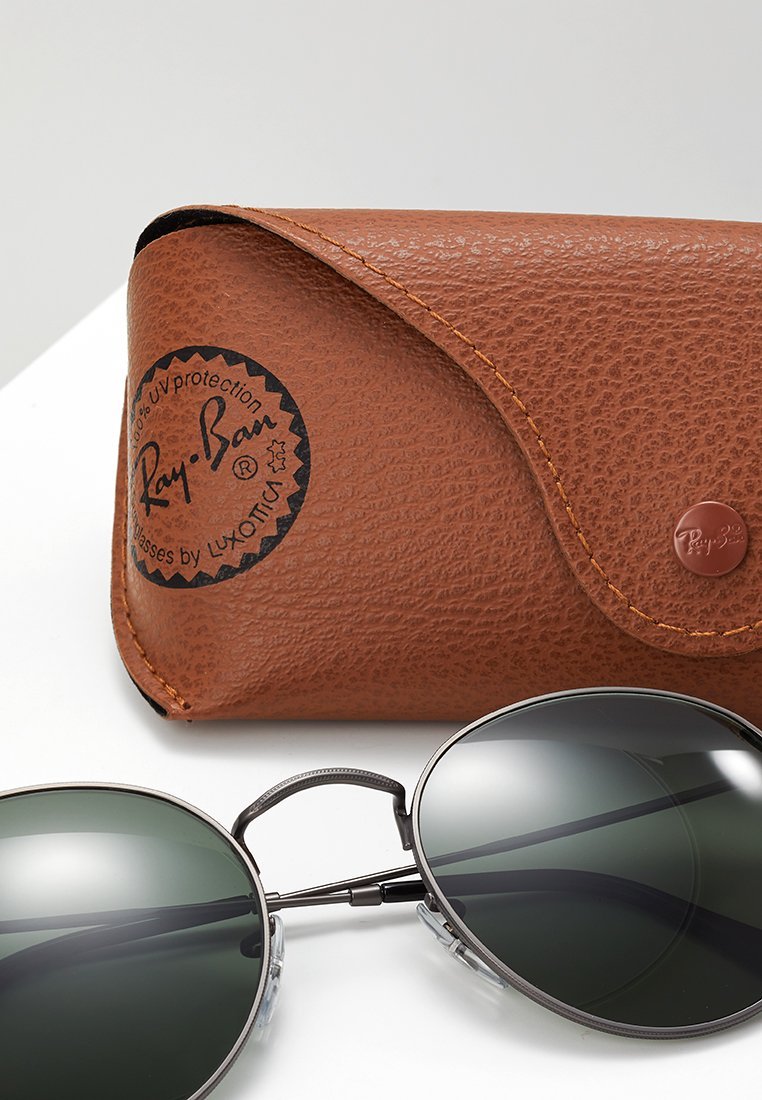 Ray-Ban ROUND UNISEX - Zonnebril - gunmetal/kristalgroen