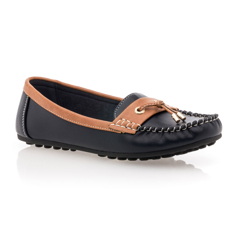 Blaue Damen-Loafer/Bootsschuhe