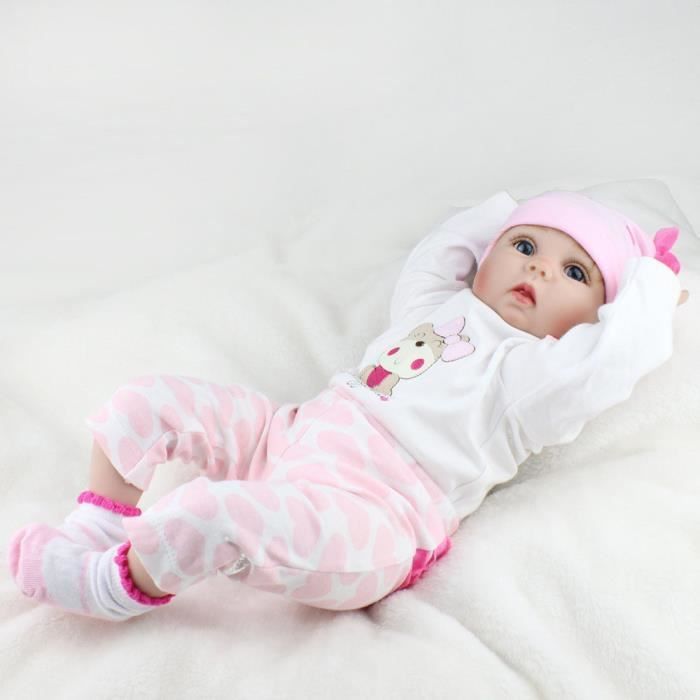 Rebornpop - LXY - 55 cm - Mohairhaar - Realistische huid - Inclusief kleding