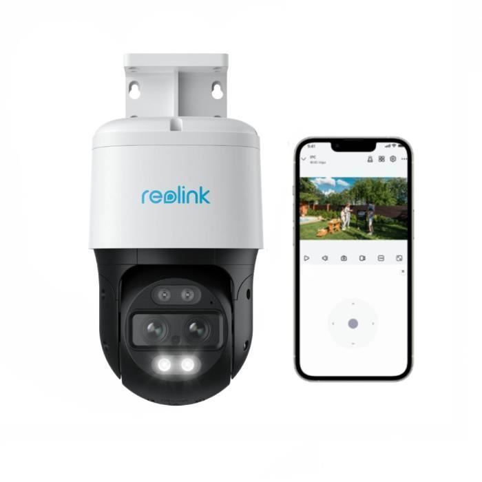 Reolink Caméra Surveillance PoE 8MP 4K,Double vue & double suivi,Zoom 6X,Vision Nocturne,Détection Intelligente, Trackmix
