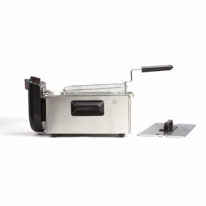 Friteuse 3 L - LIVOO - DOC216 - 2000W - 3L - Cuve amovible en acier inoxydable - Panier à friture amovible - Thermostat réglable