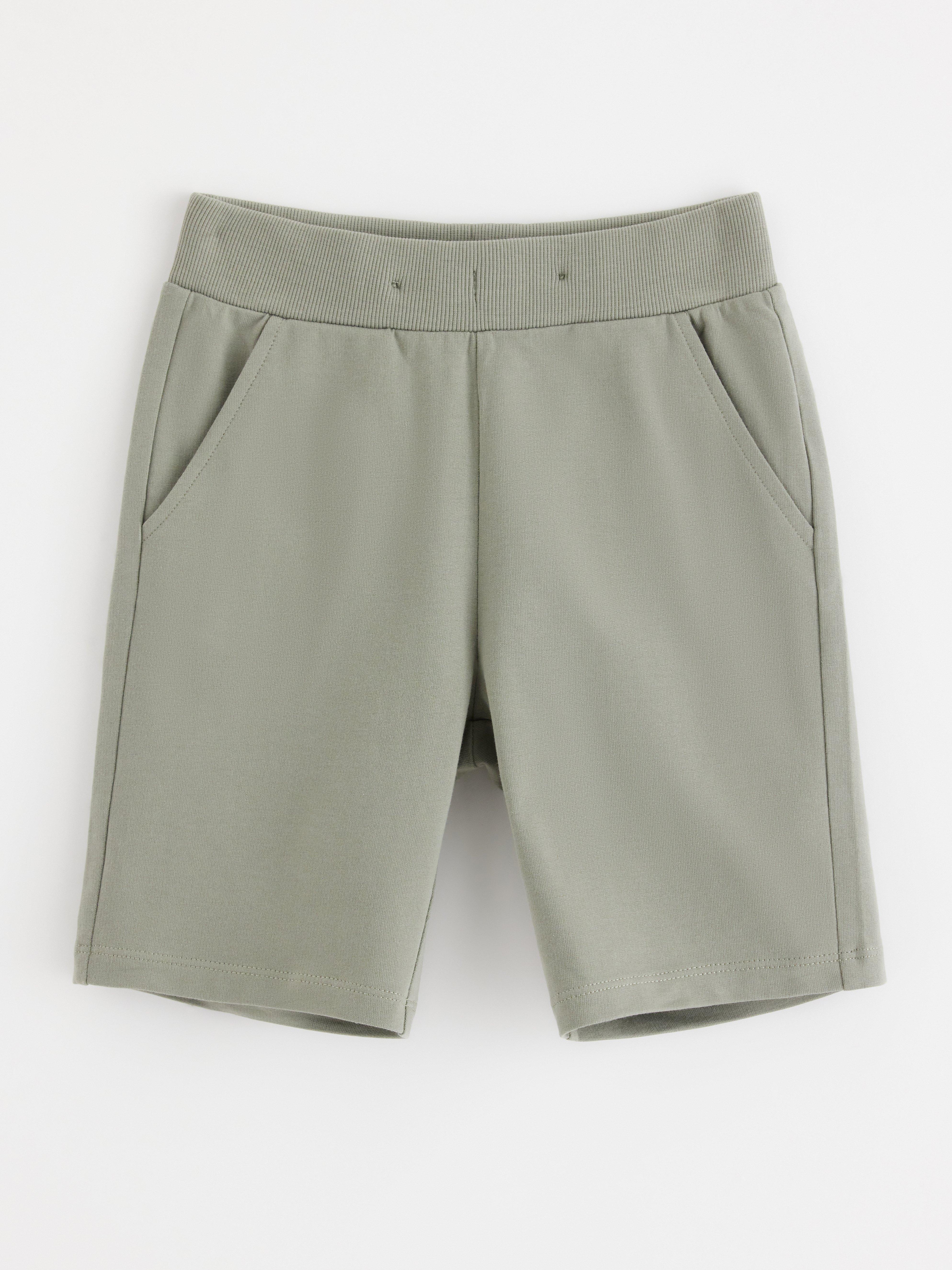Jerseyshorts støvgrønn