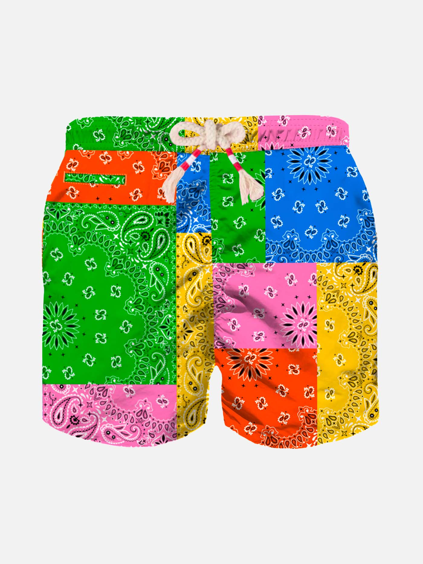 Zwempak voor jongens met veelkleurige bandana-print
