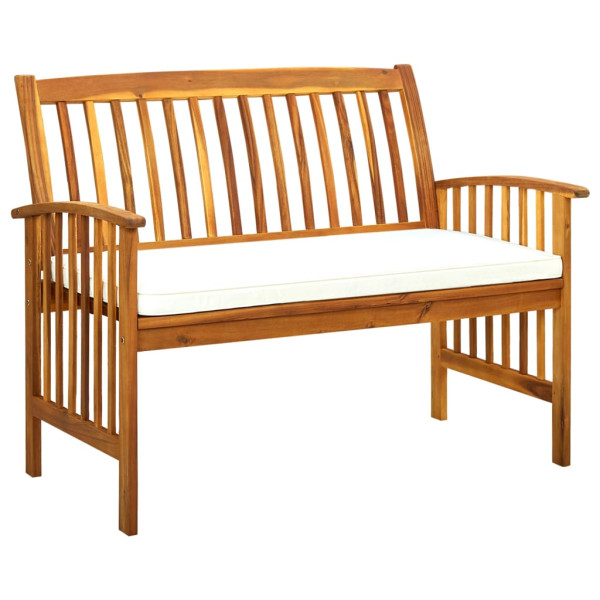 Ławka ogrodowa Biały 119 cm Drewno akacjowe vidaXL